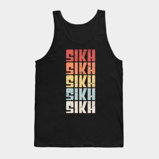 Retro 70s SIKH Text Tank Top